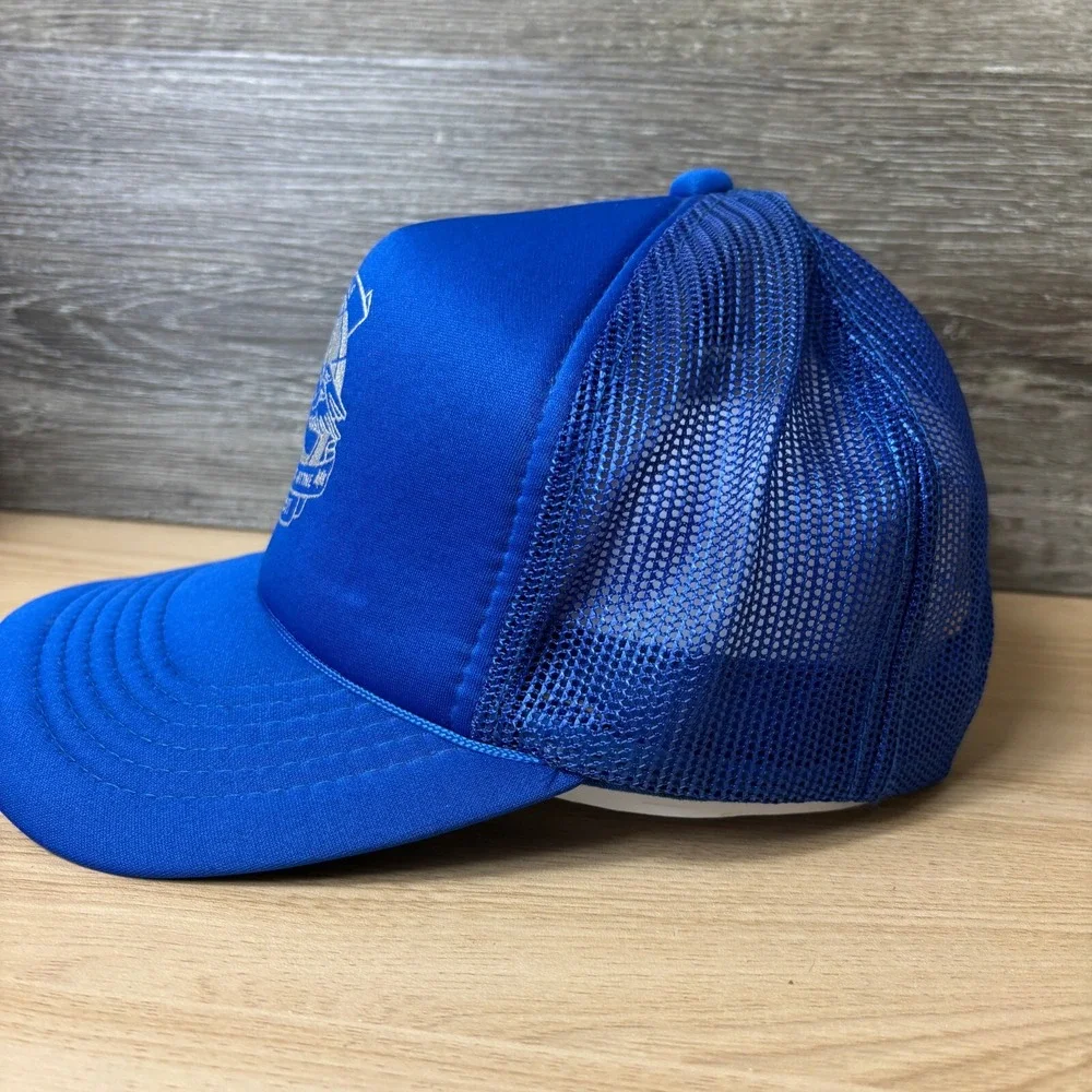 Vintage‎ ALS Hat Cap Snap Back Blue Blue Trucker Adjustable
